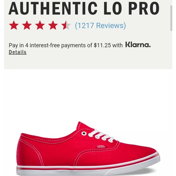 VANS Authentic Lo Pro in True Red - Picture 11 of 14
